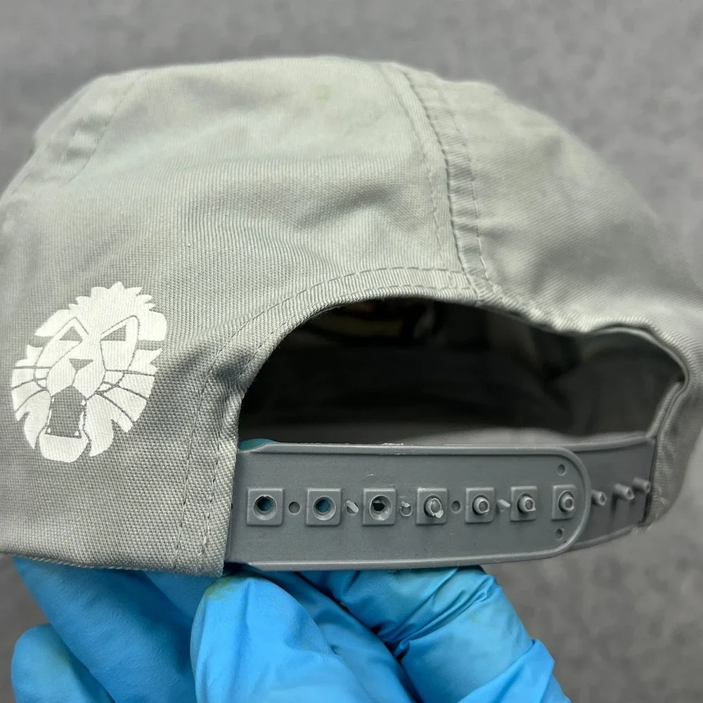 VTG Frankfurt Lions Hat Gray Wool German Ice Hockey‎ Team Logo Snapback Cap 90s
